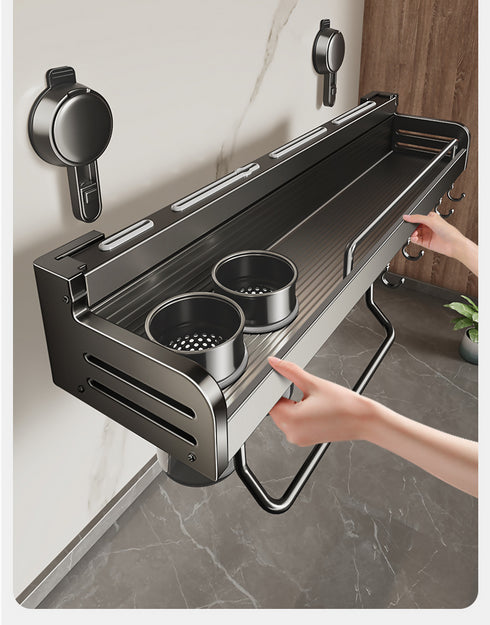 Kitchen Organizer Shelf Wall-Mounted Spice Storage Rack Kitchen Knife Holder - 60cm